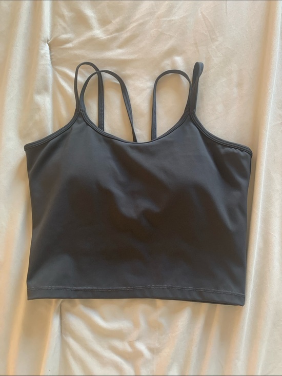 Lily & Lottie Other - Lily & Lottie Charcoal Strappy Crop Tank Top